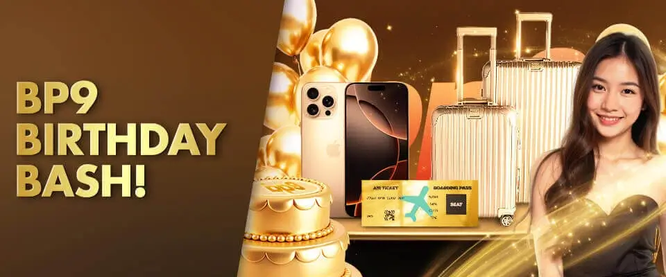 BP9 Casino Birthday Bash Mobile Banner